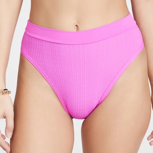 NWOT L*Space Lee Lee Bikini Top Frenchi Bikini Bottoms Small Bright Fuchsia Set - Picture 5 of 8